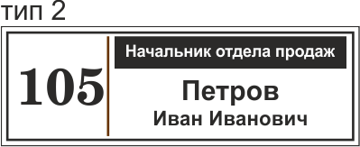 купить на кабинет офисную табличку на дверь сномером на дверь